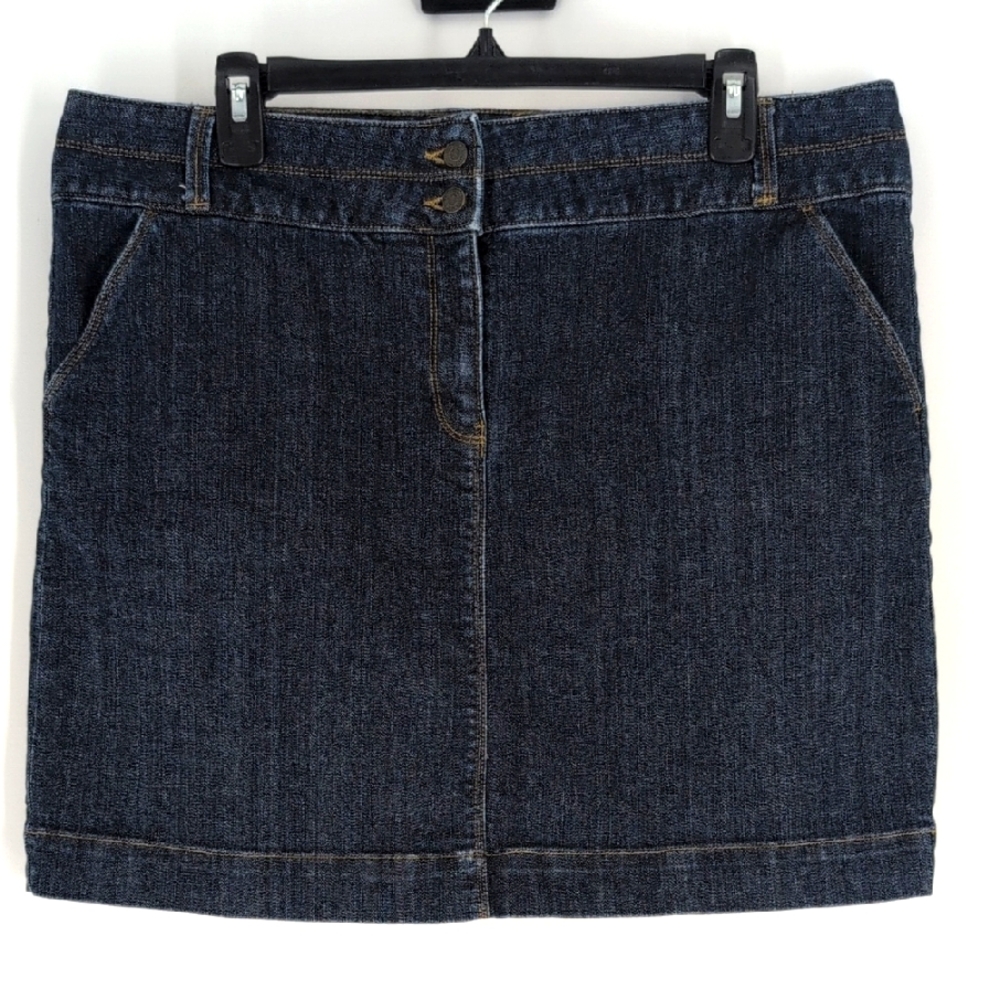 Lands' End Jeans Skirt Size 14 Excellent Condition !